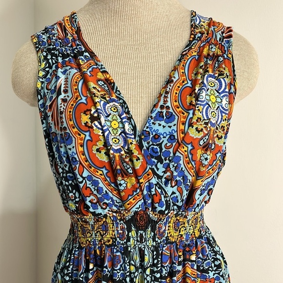 NWT Mushka by Sienna Rose Sleeveless Dress Womens XL Boho Summer Multicolor Midi - Picture 10 of 16